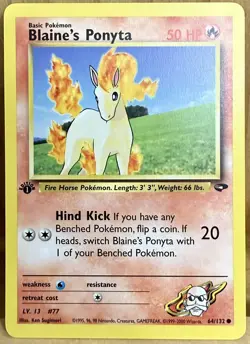 Blaine's Ponyta 64/132 Gym Challenge Set 1st Edition 2000 Vintage Pokemon TCG - Image 1