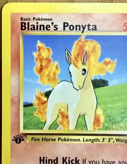 Blaine's Ponyta 64/132 Gym Challenge Set 1st Edition 2000 Vintage Pokemon TCG - Image 2