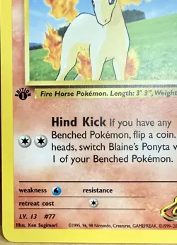 Blaine's Ponyta 64/132 Gym Challenge Set 1st Edition 2000 Vintage Pokemon TCG - Image 3
