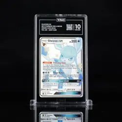 2019 POKEMON SUN & MOON HIDDEN FATES #SV55 FULL ART/GLACEON GX TAG 10 - Image 1