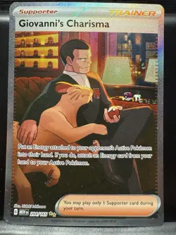 Giovanni's Charisma 204/165 Sv: Scarlet & Violet 151 Holo - NM - Pokemon TCG - Image 1