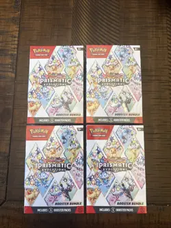 Pokemon Prismatic Evolutions Booster Bundle Brand New Factory Sealed Lot of 4 - Image 1