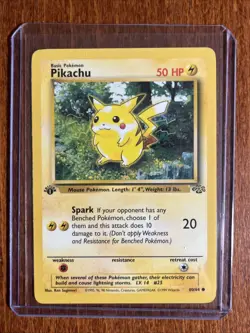 [NM] 1999 Pokemon Jungle Pikachu 1st Edition #60/64 Common - Image 1