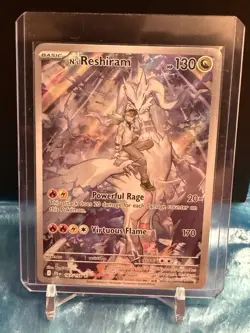 Pokemon N's Reshiram Sv09 Journey Illustration Rare Full Art Holo 167/159 Nm - Image 1