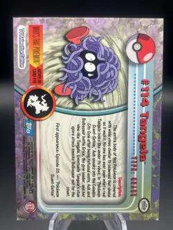 2000 Pokemon Tangela #114 Topps Blue Logo 1st TV Animation # - Image 2