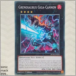 Grenosaurus Giga-Cannon - DUNE-EN046 - Common 1st Edition Yugioh - Image 1