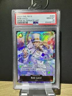 One Piece Rob Lucci OP05-093 Alt Art PSA 10 OP05 Awakening of the New Era - Image 1