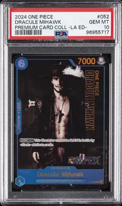 2024 ONE PIECE PREM CARD COLL -LIVE ACTION ED- #052 DRACULE MIHAWK PSA 10 - Image 1