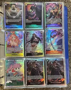 Collection Lot of One Piece SR Foil Cards & Don Cards Law Monkey Carrot - Image 1