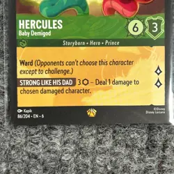Disney Lorcana Azurite Sea Hercules Baby Demigod 86/204 Legendary NM/M - Image 4