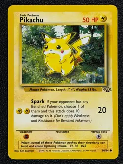 Pikachu 60/64 Base Set Series Jungle Common 1999 Basic Pokemon Card TCG WOTC NM - Image 1