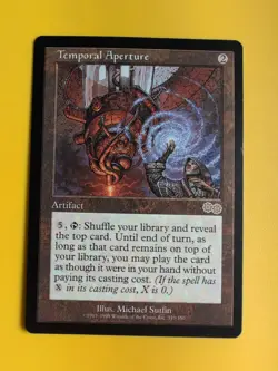 Temporal Aperture. Rare Artifact MTG Card. Urza's Saga. Old Vintage - Image 2