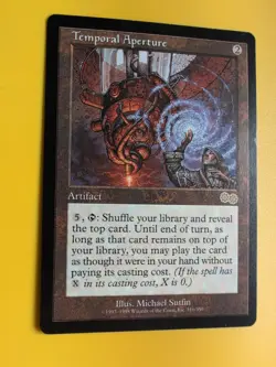 Temporal Aperture. Rare Artifact MTG Card. Urza's Saga. Old Vintage - Image 3