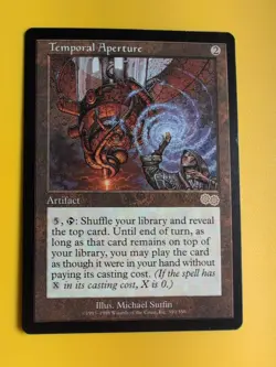Temporal Aperture. Rare Artifact MTG Card. Urza's Saga. Old Vintage - Image 5