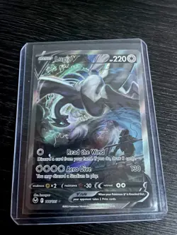 Pokemon Lugia V Holo Rare 186/195 Silver Tempest Basic 220 HP 130 Attack Card - Image 1