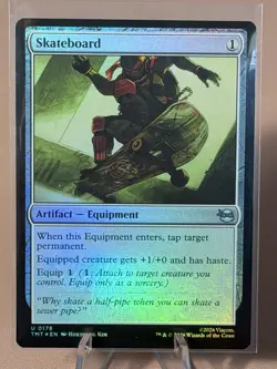 Skateboard - Foil - Teenage Mutant Ninja Turtles TMNT MTG Magic Card Artifact - Image 1