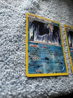 Pokemon TCG 2014 Furious Fists Reverse Aurorus Card #26 left card! - Image 3
