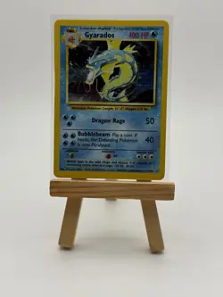 Pokemon TCG Base Set Gyarados Holo Rare 6/102 100 HP English Card - Image 1