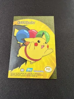 #PC1 #25 Pikachu - 2000 Topps Pokemon TV Animation Series 2 Clear Card - RARE - Image 1