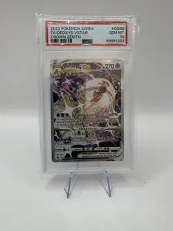 Pokemon Card Deoxys VSTAR GG46/GG70 Graded PSA 10 Slab Crown Zenith - Image 1