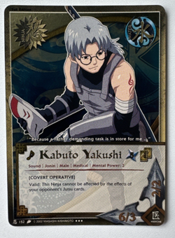NARUTO CCG Super Rare 2002 KABUTO YAKUSHI #152 Anime Card foil - Image 1