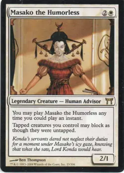 MTG: Champions of Kamigawa: Masako the Humorless: Lightly Played Condition - Image 1