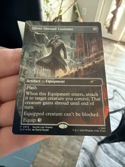 MTG Fallout Foil Promo Silver Shroud Costume 0915 Pack Fresh - Image 2