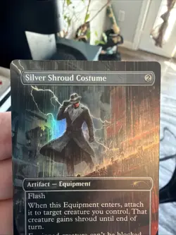 MTG Fallout Foil Promo Silver Shroud Costume 0915 Pack Fresh - Image 3