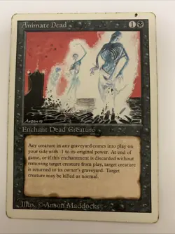 MTG MP Animate Dead Revised Edition Magic the Gathering Uncommon - Image 1