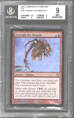 Magic MTG Champions of Kamigawa FOIL Through the Breach BGS 9 NEAR MINT NM - Image 1