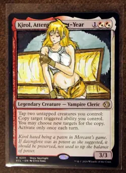 Kirol, Attentive First-Year Altered Art Hand Painted MTG Magic the Gathering - Image 1