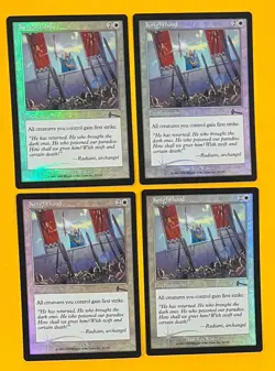 MTG KNIGHTHOOD (FOIL) (x 4) Urza's Legacy (OldManMTG 006-440) - Image 1