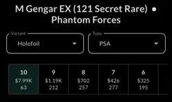 M Mega Gengar EX 121/119 Phantom Forces Secret Rare Holo Pokemon Card GRADEABLE! - Image 5