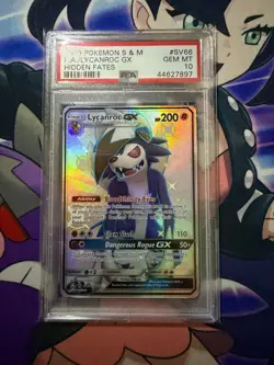 2019 Pokemon Hidden Fates SHINY LYCANROC GX SV66/SV94 PSA 10 GEM MINT - Image 1