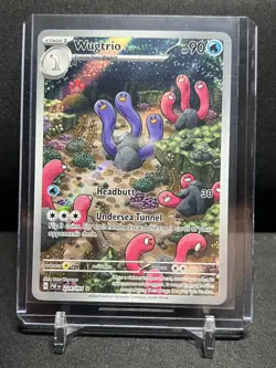 Wugtrio 224/091 Illustration Rare Holo Pokemon 2024 Paldean Fates NM - Image 1