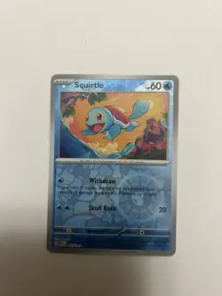 Pokemon TCG Scarlet & Violet Squirtle Card #7/165 Common Reverse Holo - Image 1
