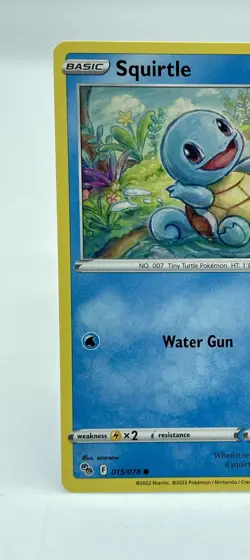Squirtle 015/078 Stamped Pokemon GO Non-Holo Pokemon TCG Mint Unplayed - Image 2