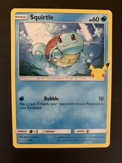 Pokemon TCG Squirtle McDonald's 2021 17/25 Regular Promo - Image 1