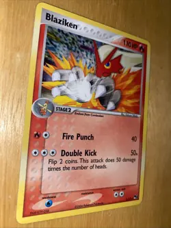 Pokemon TCG Blaziken 1/17 Pokemon POP Series 1 2006 Holo Rare Card - Image 2