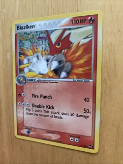 Pokemon TCG Blaziken 1/17 Pokemon POP Series 1 2006 Holo Rare Card - Image 3