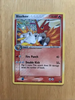 Pokemon TCG Blaziken 1/17 Pokemon POP Series 1 2006 Holo Rare Card - Image 4