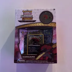 2x New Zoroark Pikachu Pokemon Shining Legends Pin Collection Factory Sealed TCG - Image 3