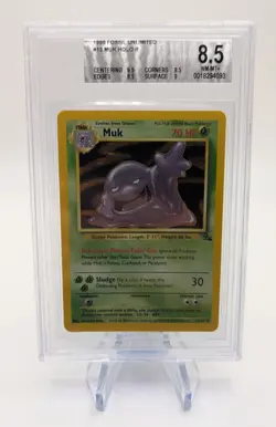 BGS 8.5 NM-MT+ Muk 13/62 Holo Unlimited 1999 Pokemon Fossil - Image 3
