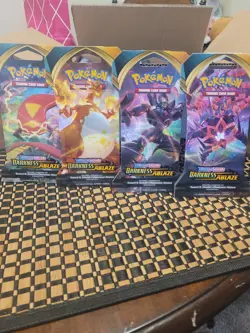Pokemon Sword And Shield Darkness Ablaze Sleeved Booster Pack Set Of 72 - Image 1