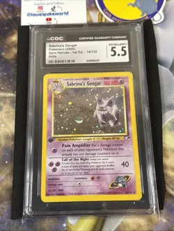 Pokemon Sabrina's Gengar Gym Heroes 1st Edition Holo Rare #14 - CGC 5.5 - Image 2