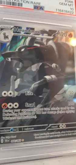 Pokemon - Houndoom - Holo Illustration Rare #066 - Shrouded Fable - PSA 10 - Image 3