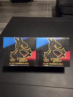 Crown Zenith (x2) Elite Trainer Boxes Lot Pokemon TCG Sealed: (BOTH TEARS) - Image 1