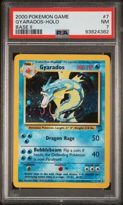 POKEMON 2000 Pokemon Game Base II GYARADOS Holo #7 PSA 7 - Image 1