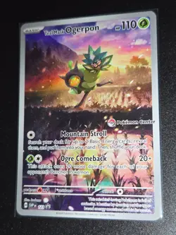 Teal Mask Ogerpon SVP 123 Pokemon Center Stamp ETB Pokemon Twilight Maquerade - Image 1