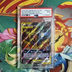 2019 POKEMON SM210 BLACK STAR PROMO FULL ART/MOLTRES ZAPDOS & ARTICUNO GX PSA 9 - Image 1